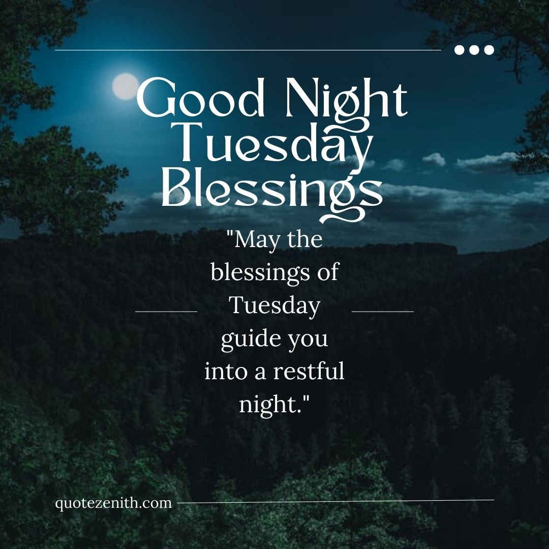 Good Night Tuesday Blessings_quotezenith