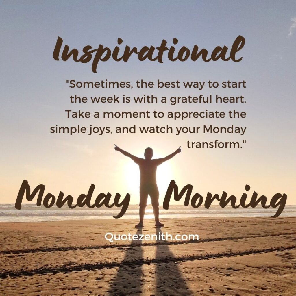 Inspirational Good Morning Monday Blessings