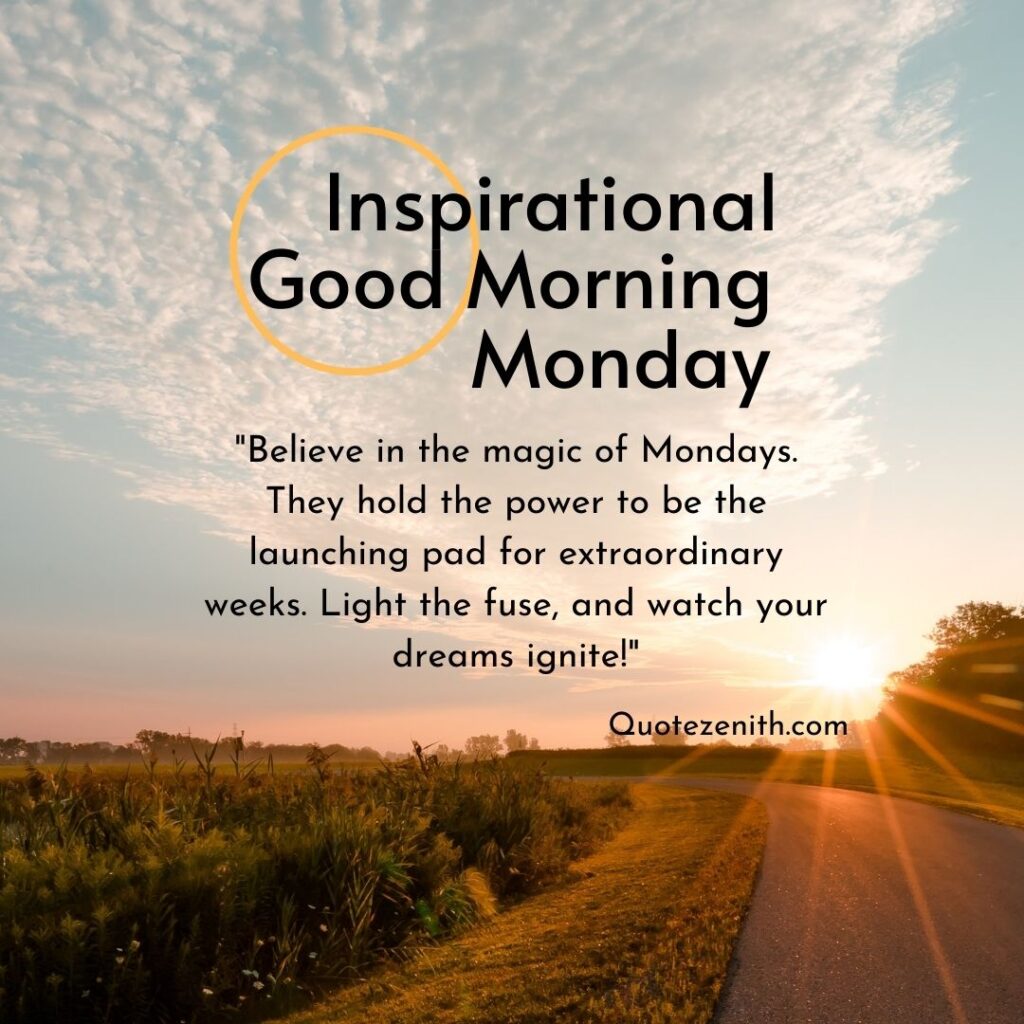 Inspirational Good Morning Monday Blessings