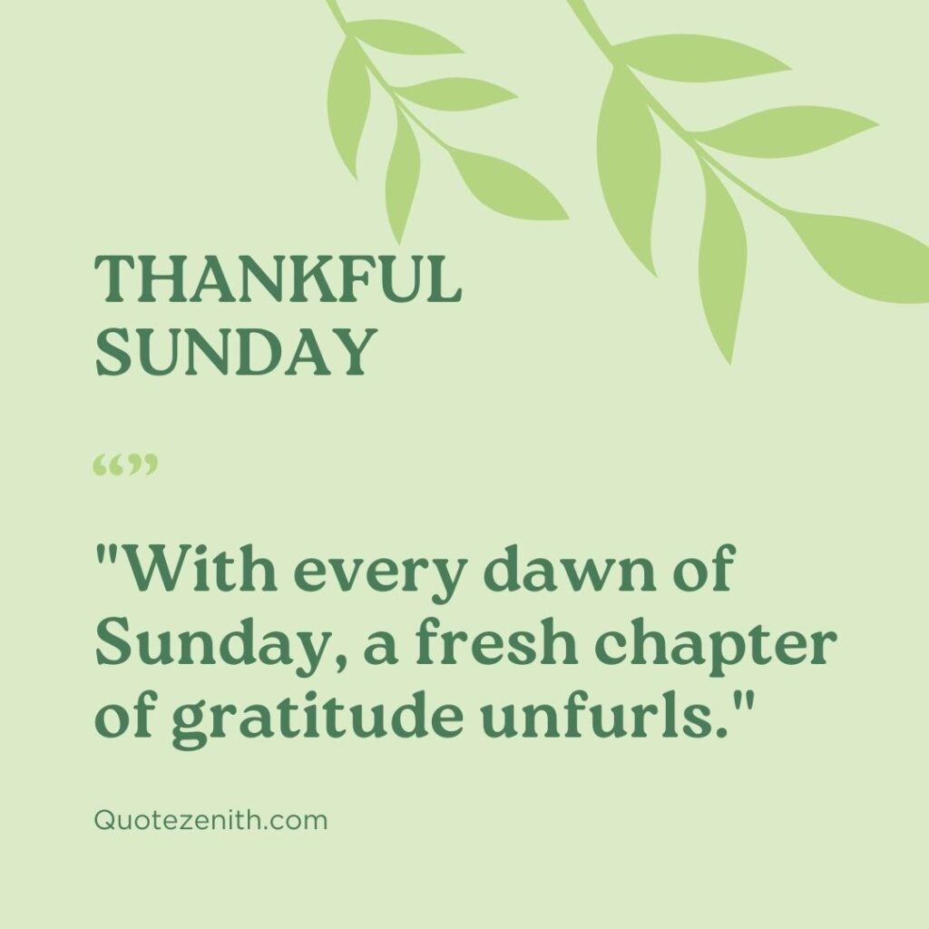 Thankful Sunday Blessings