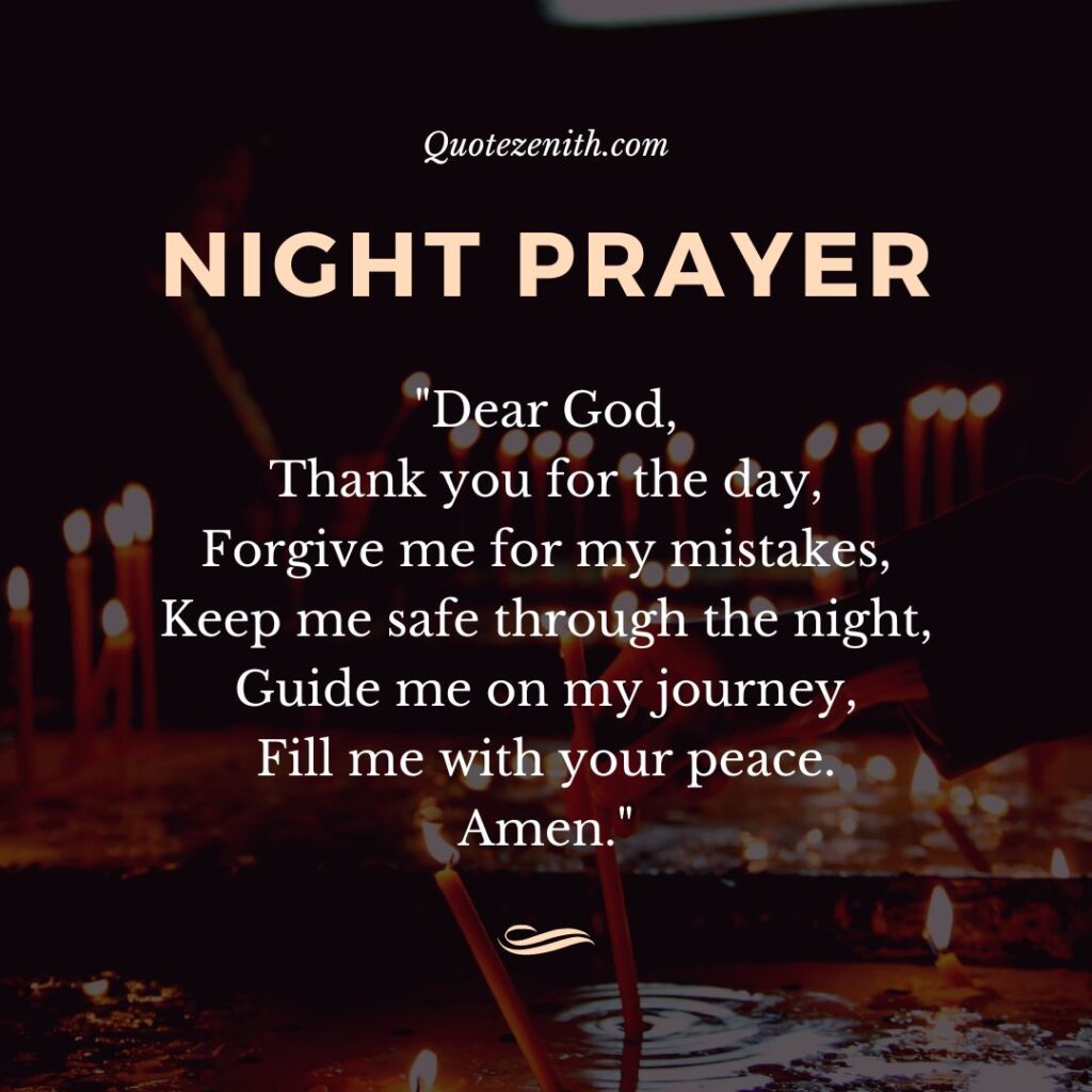 Short Good Night Prayers