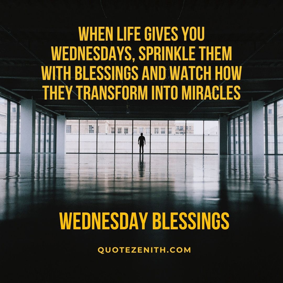 Positive Good Morning Wednesday Blessings