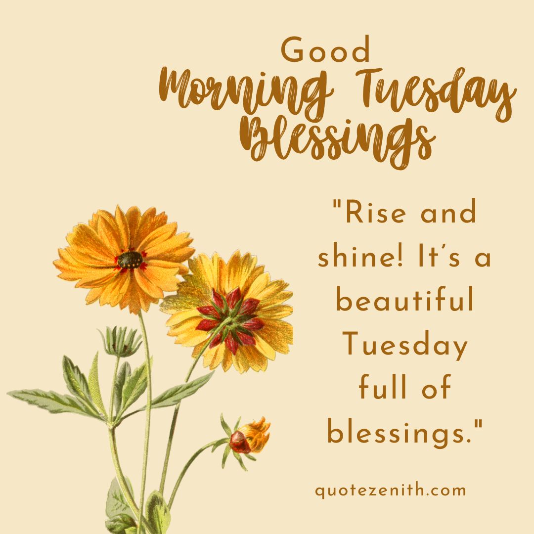 Good Morning Tuesday Blessings