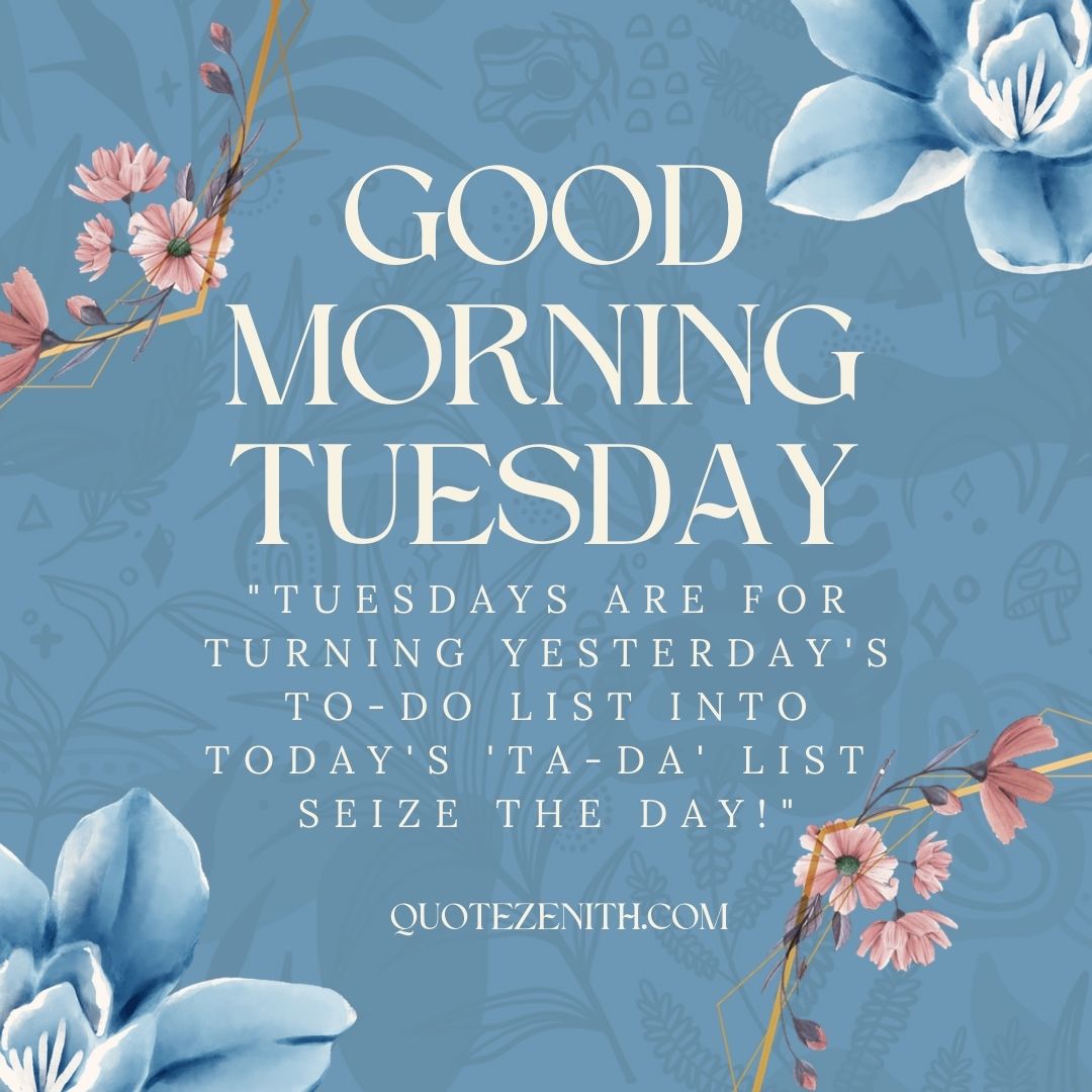 Positive Good Morning Tuesday Blessings