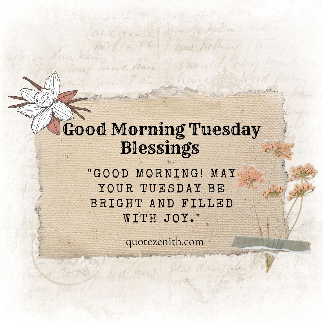 Good Morning Tuesday Blessings