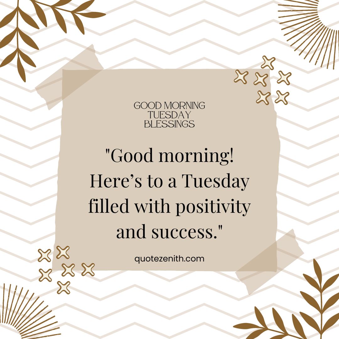 Good Morning Tuesday Blessings