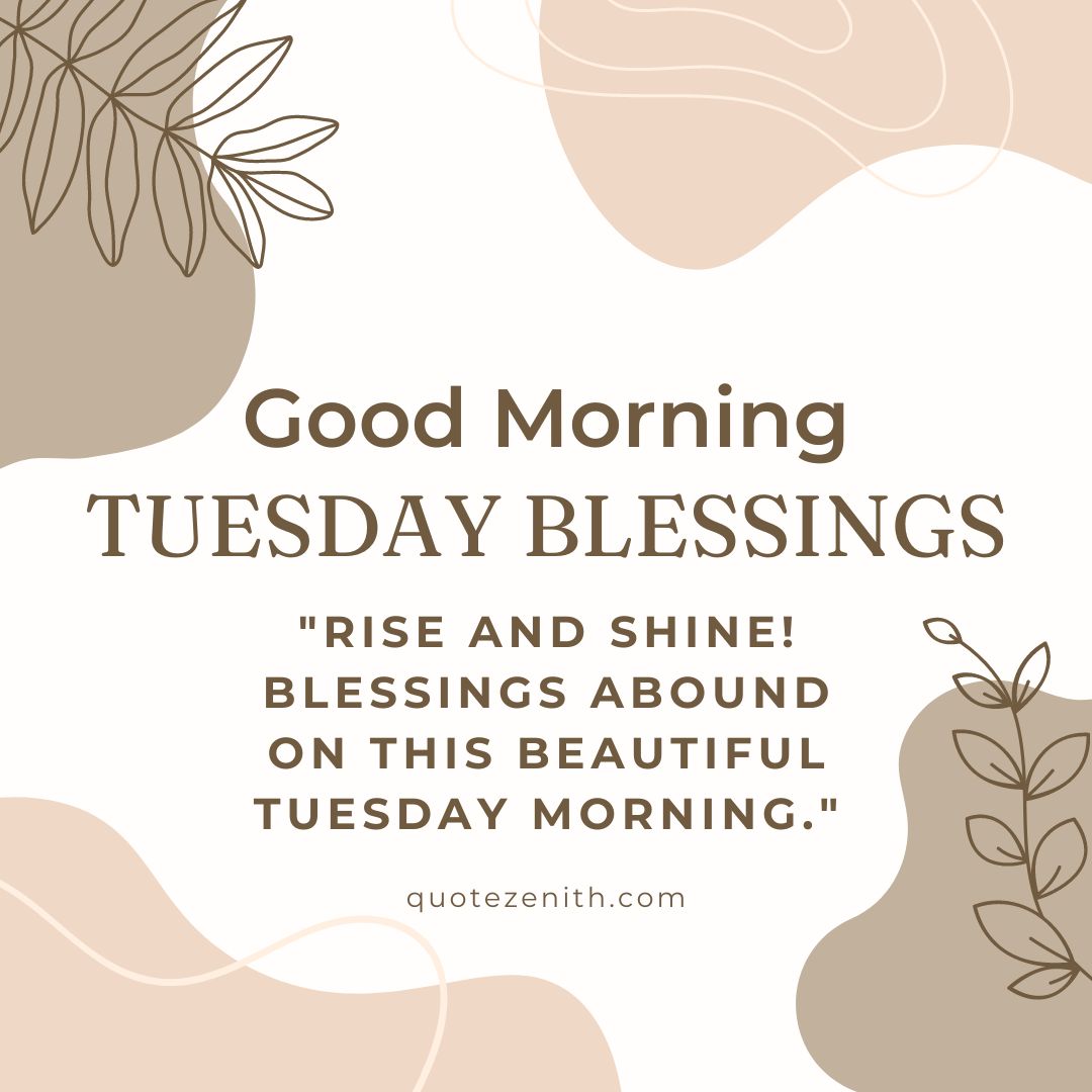 Good Morning Tuesday Blessings
