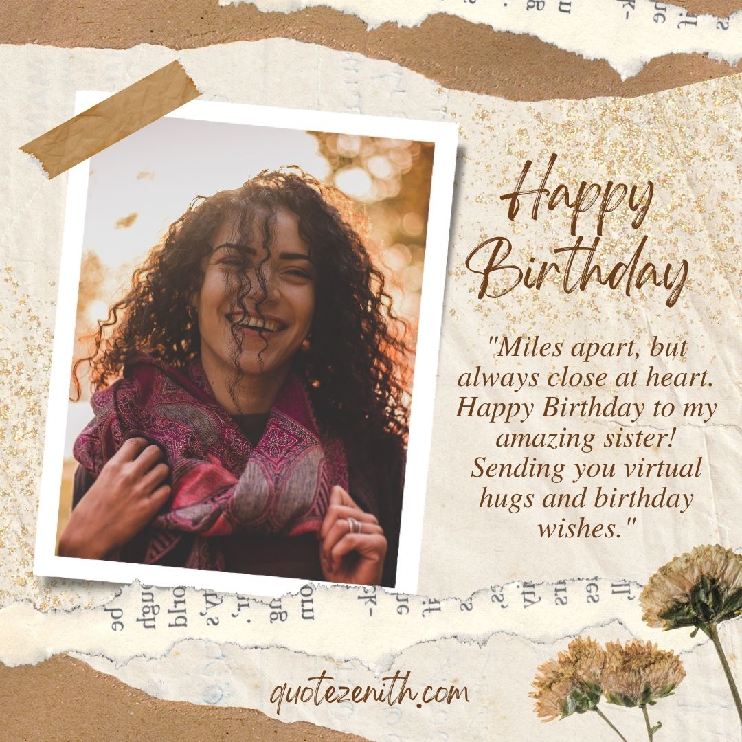 Heart Touching Birthday Wishes for Sister 
