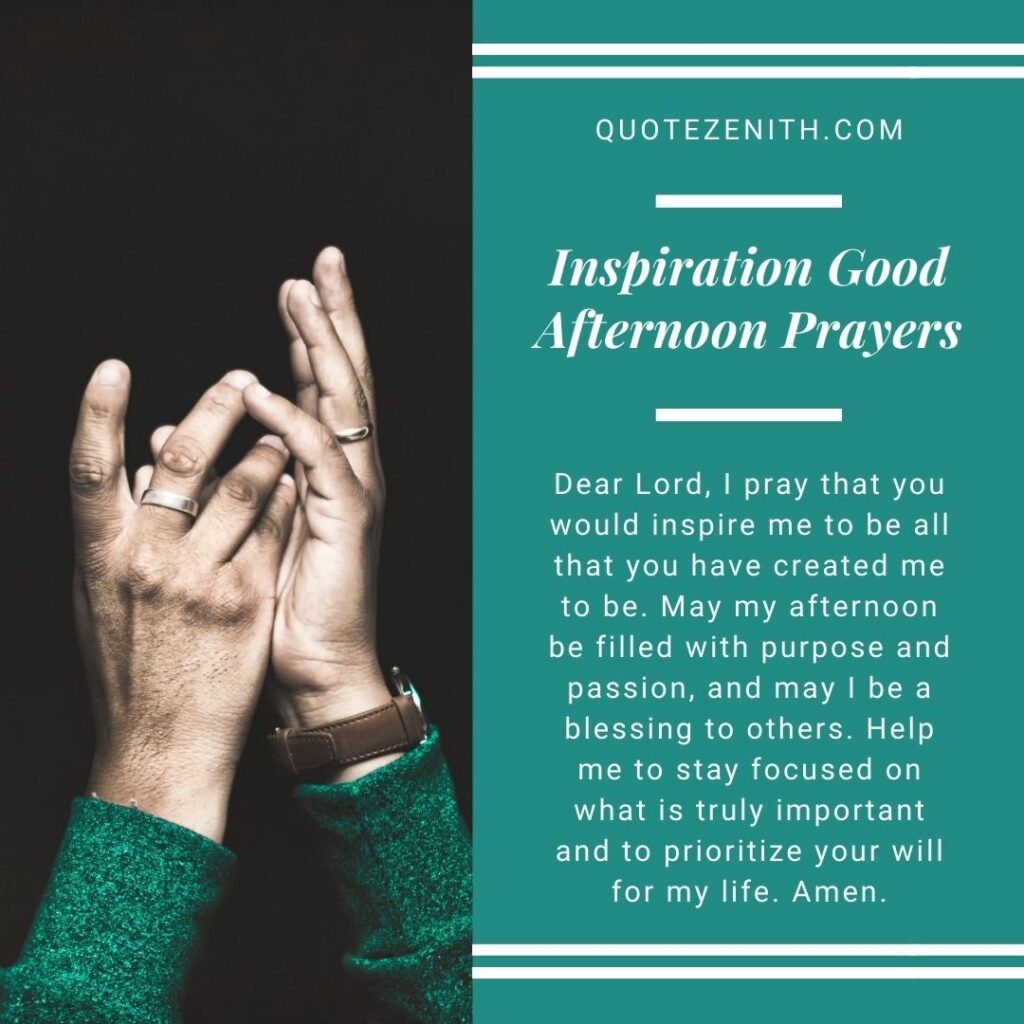 Powerful Afternoon Prayers