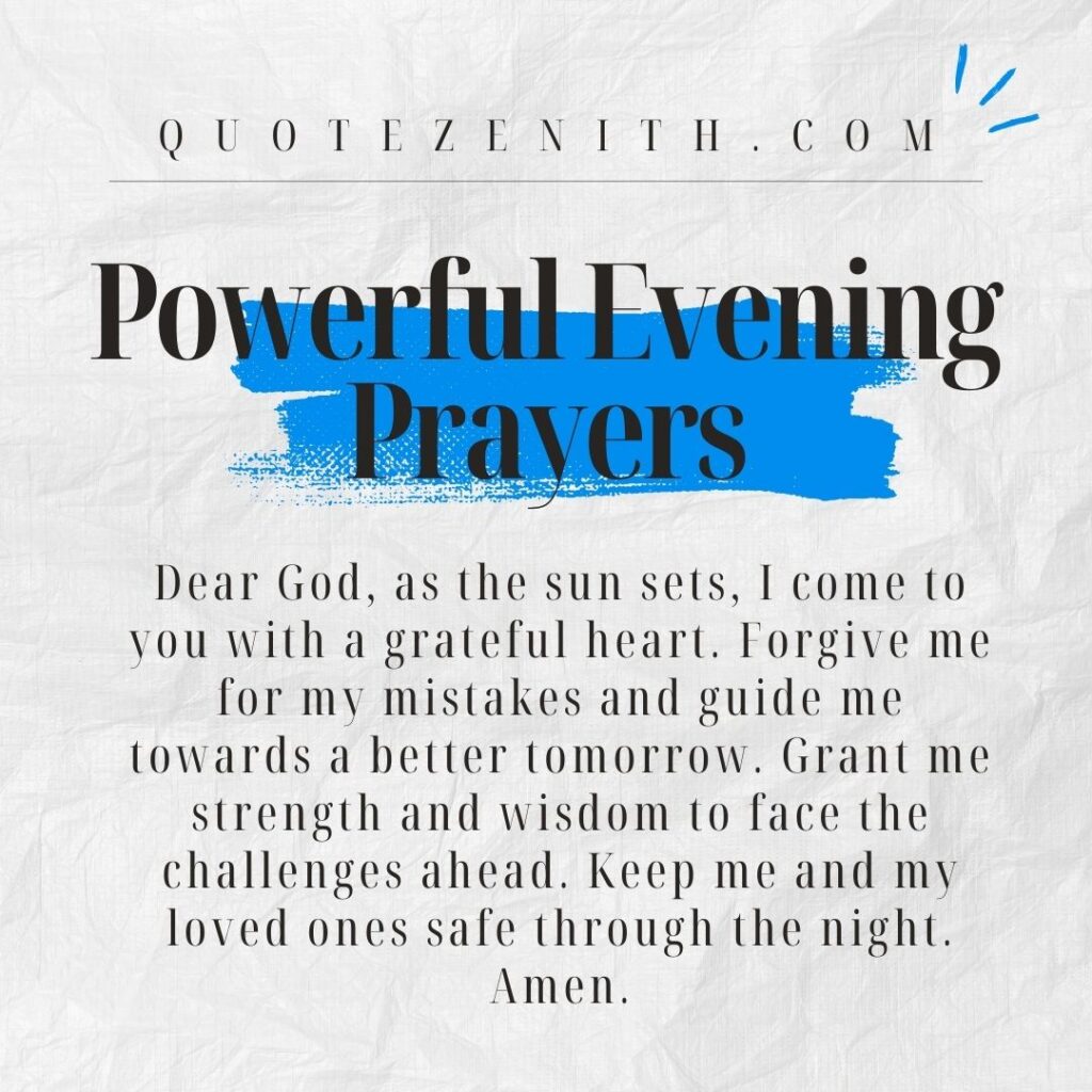Evening Prayers