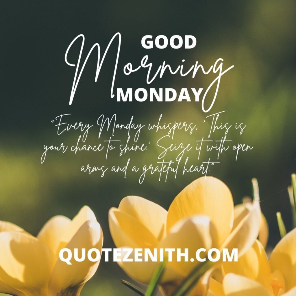 Good Morning Monday Blessings