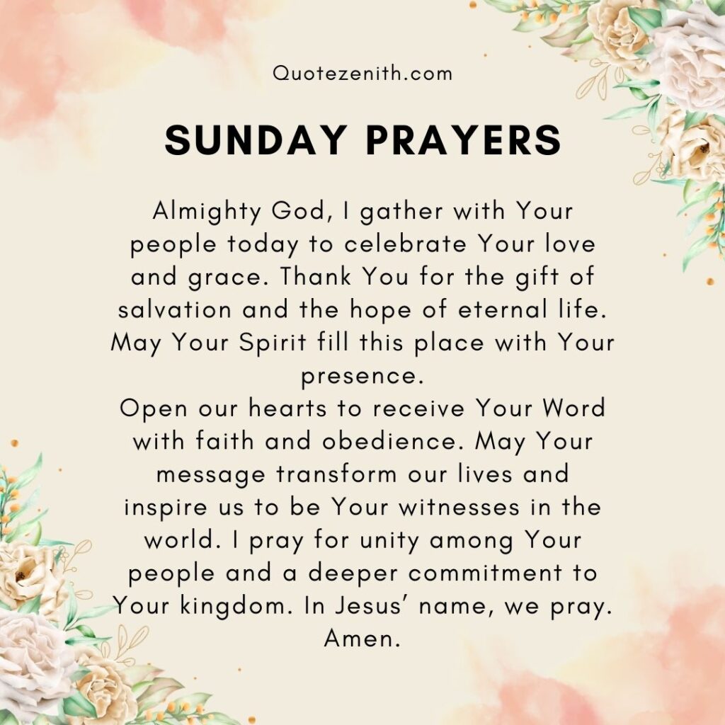 Prayers for Every Day of the Week