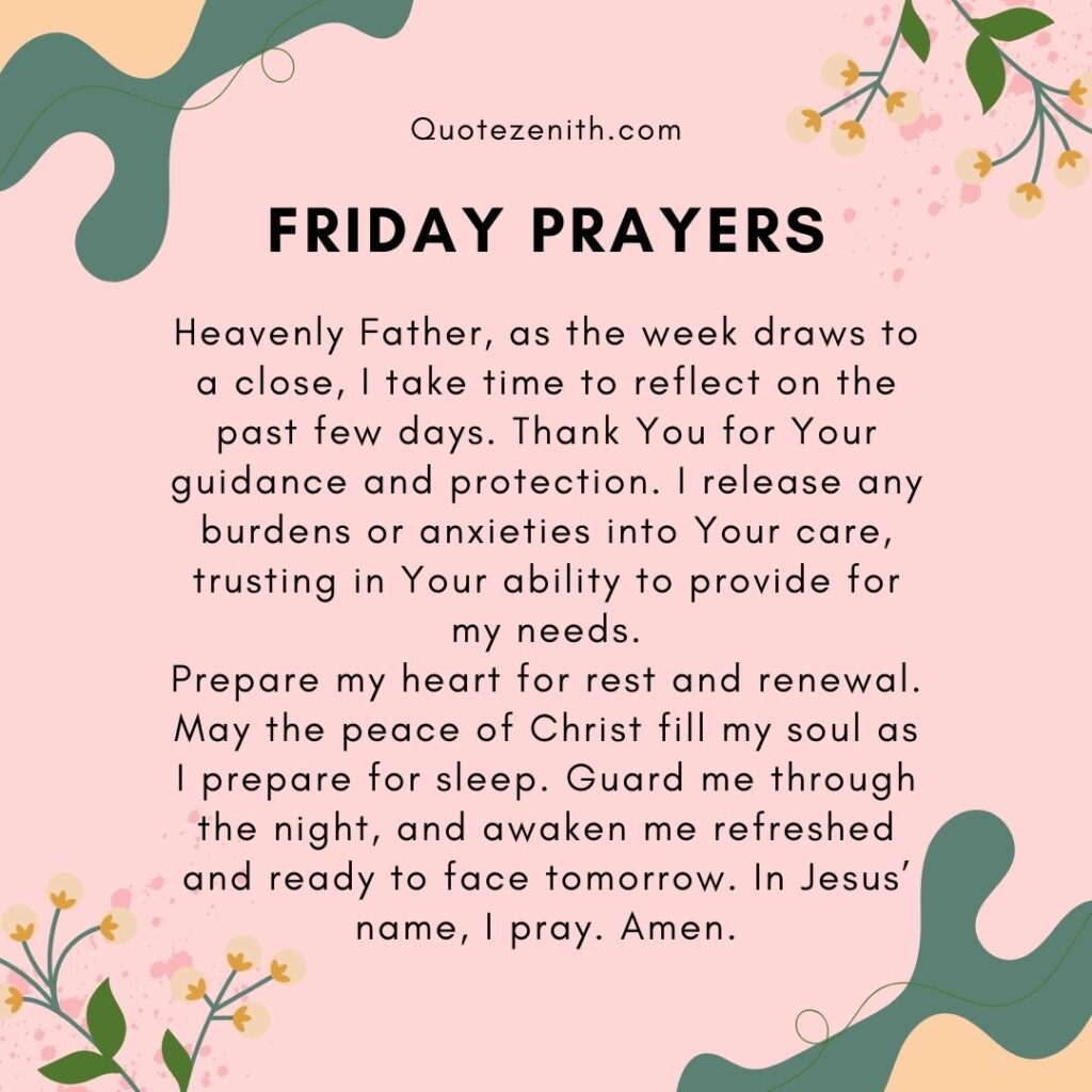 Prayers for Every Day of the Week