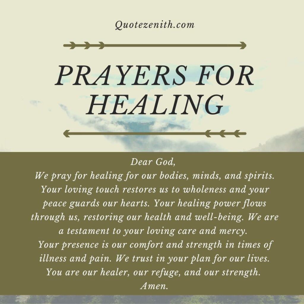 Prayers for Healing