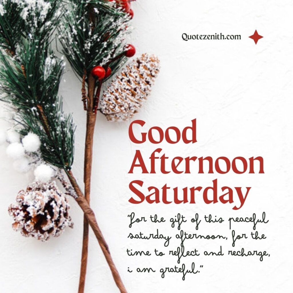 Saturday Afternoon Blessings