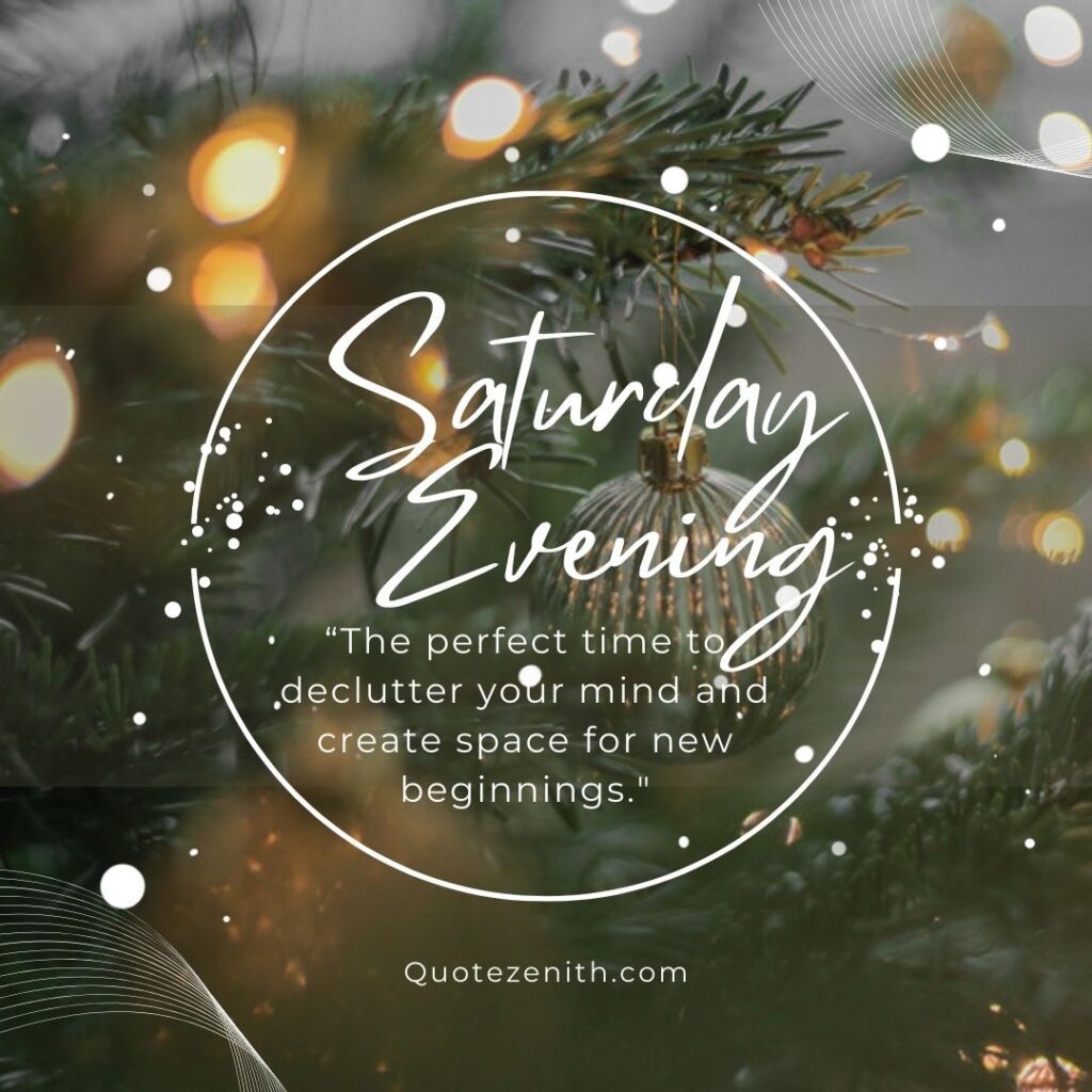 Saturday Evening Blessings