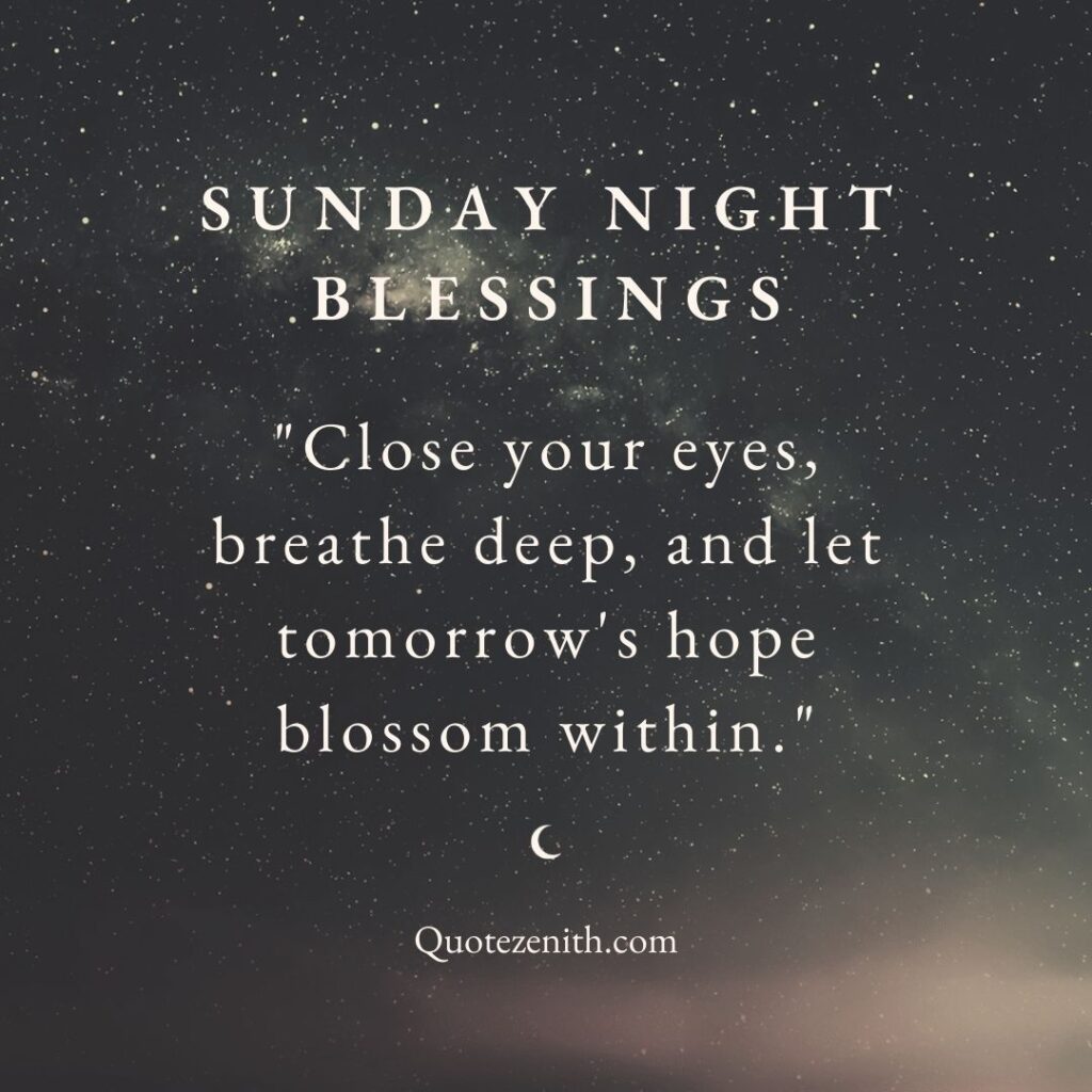 Sunday Night Blessings