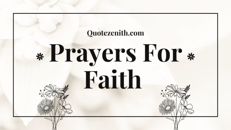 Prayers for Faith