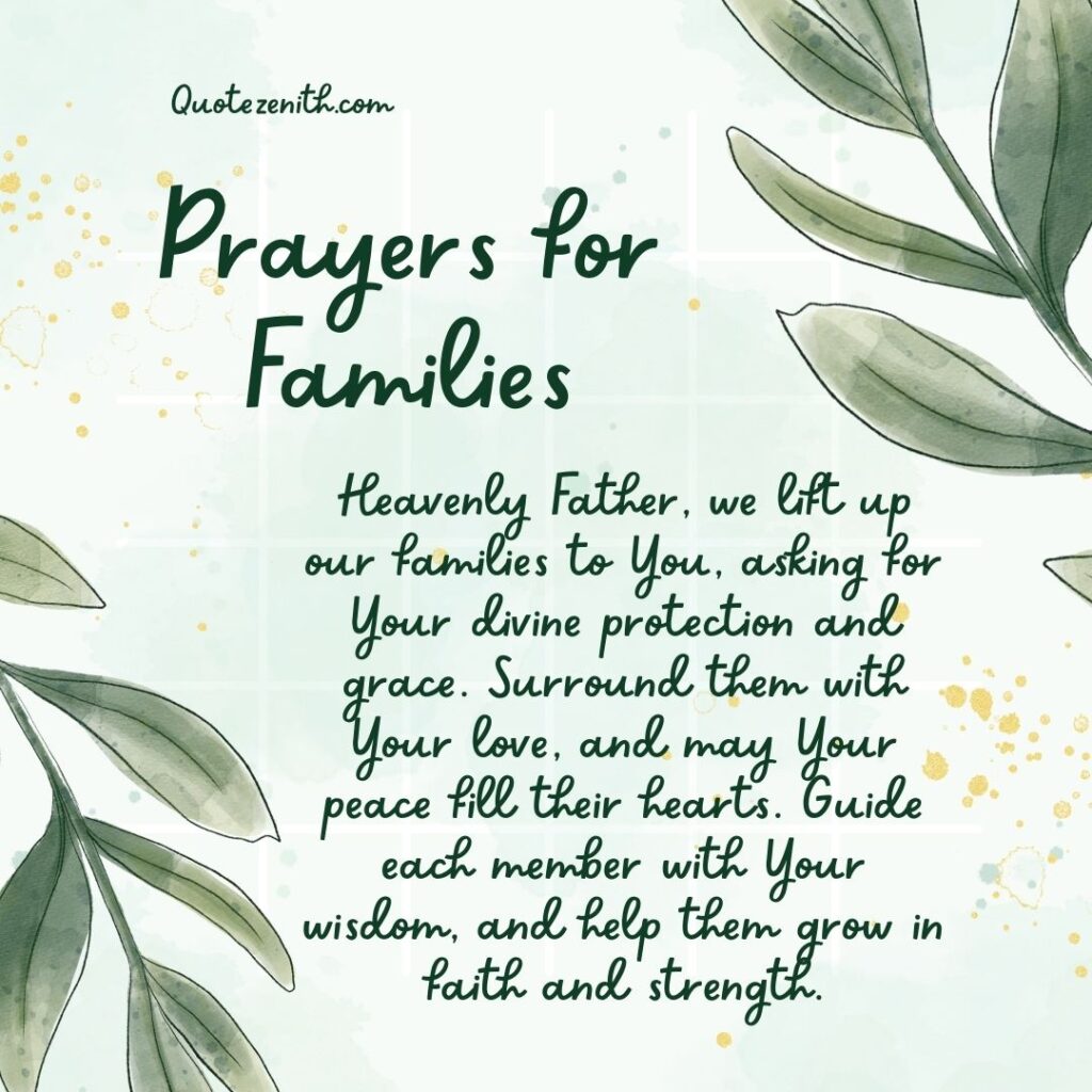 Prayers for Families