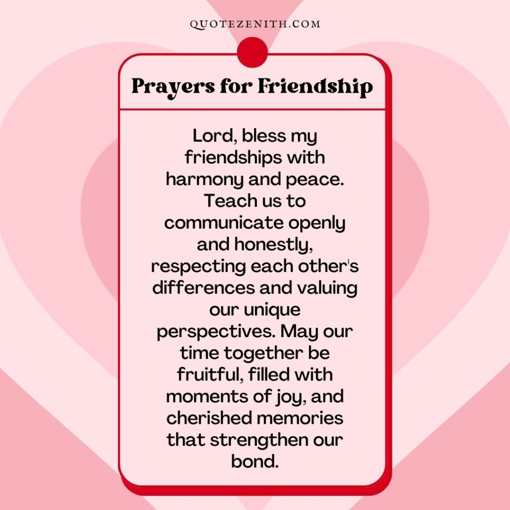 Prayers for Friendship
