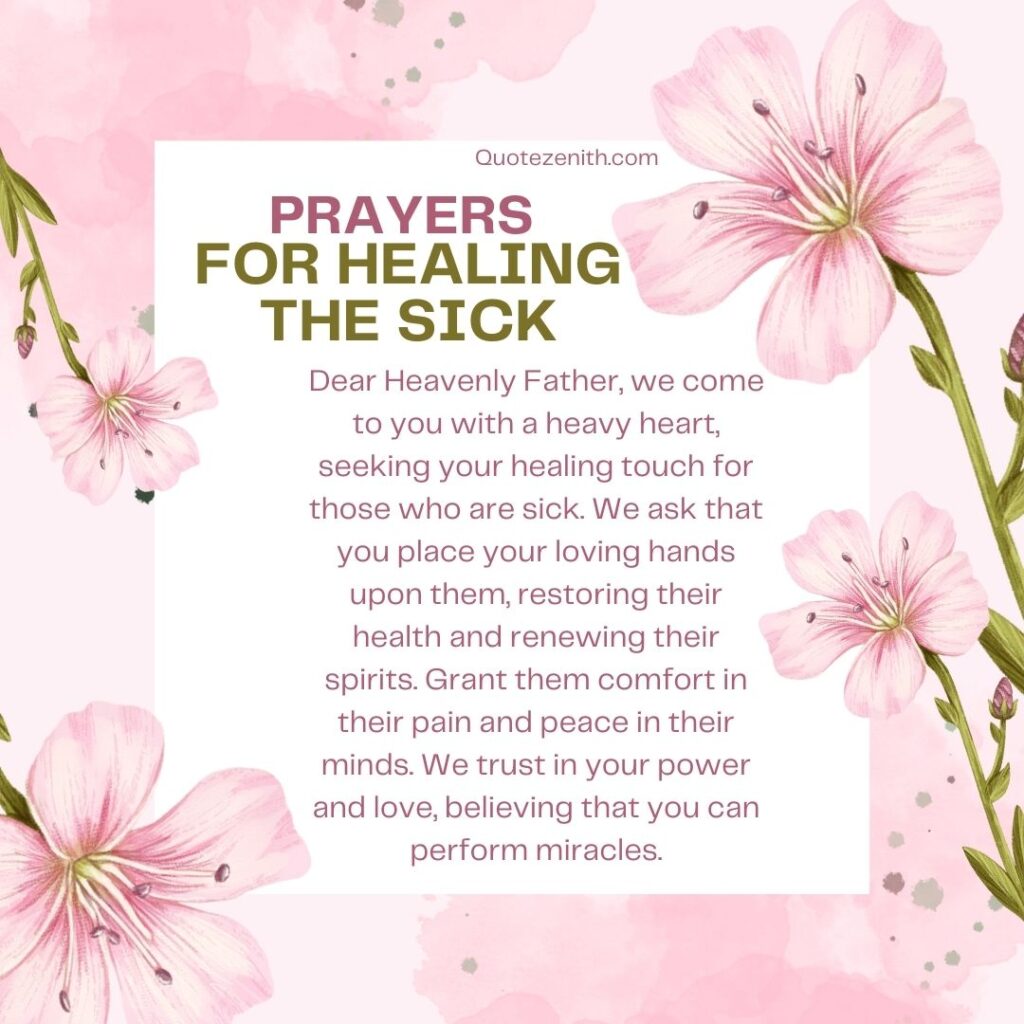 Prayers for Healing the Sick