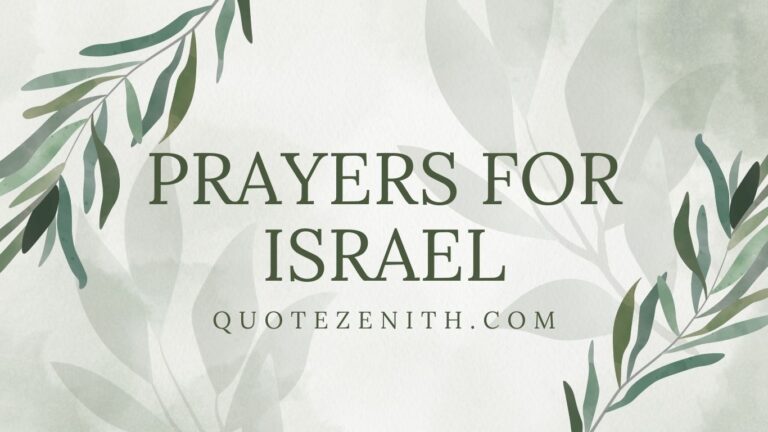 Read more about the article 23+ Heartfelt Prayers for Israel And There Loved Ones