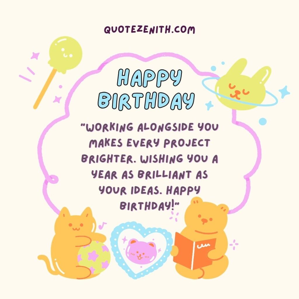 Happy Birthday Wishes for Coworker