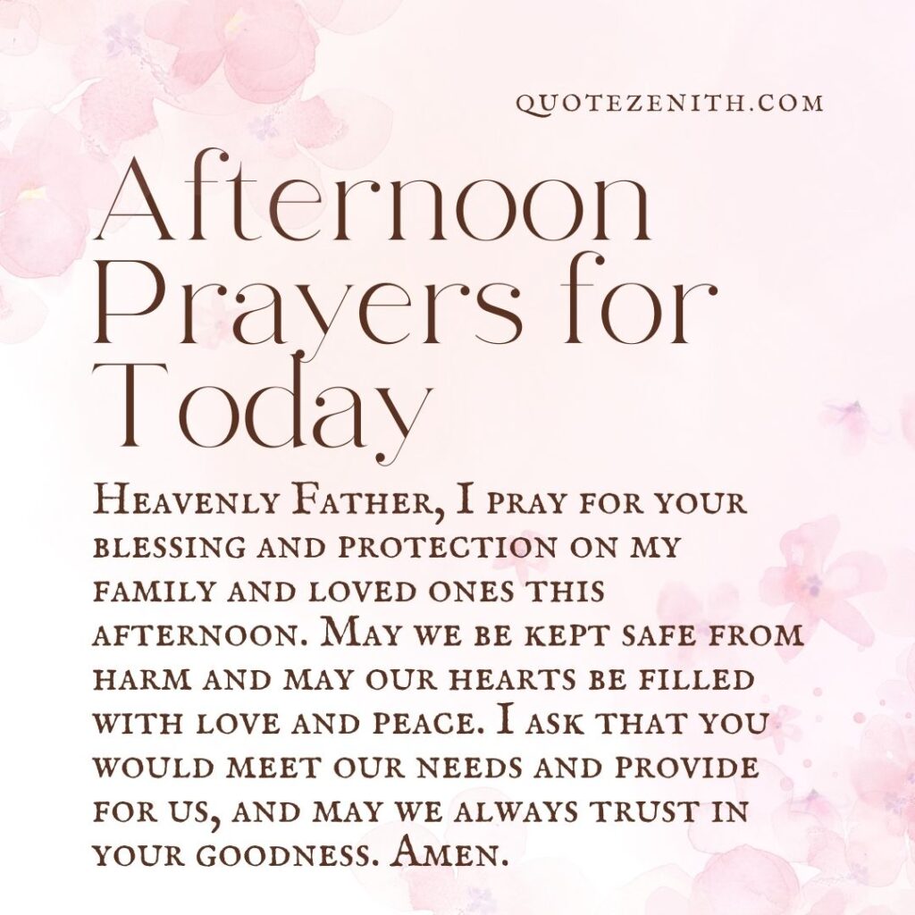 Powerful Afternoon Prayers