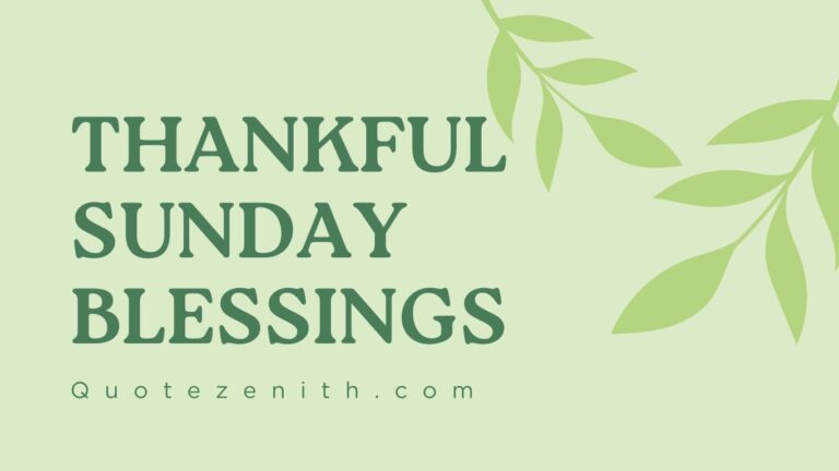 Thankful Sunday Blessings