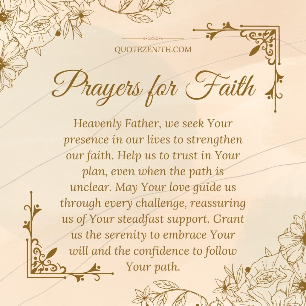 Prayers for Faith