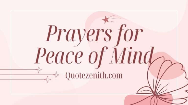 Prayers for Peace of Mind